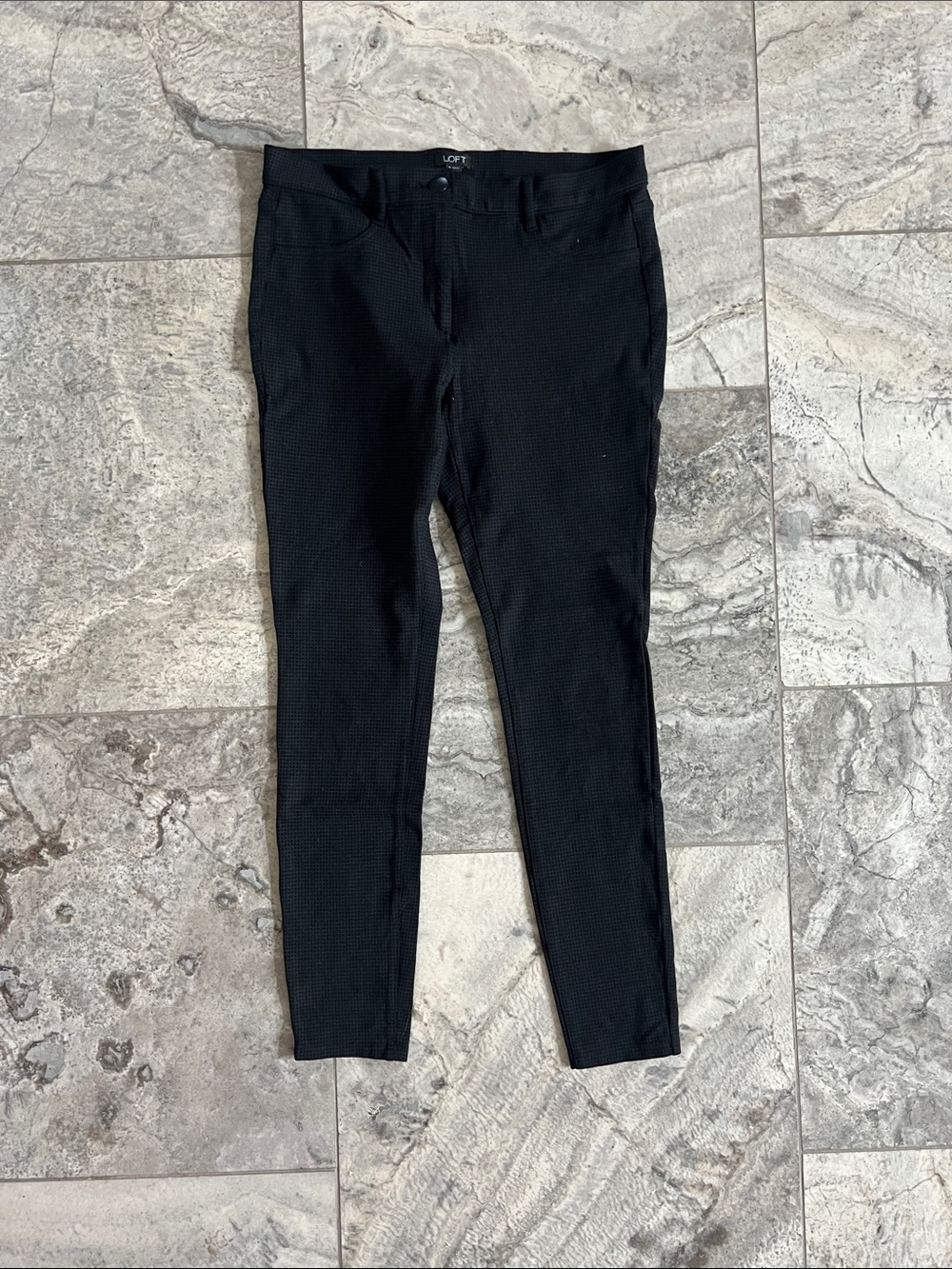 LOFT Black Womens Slim Stretch Pant